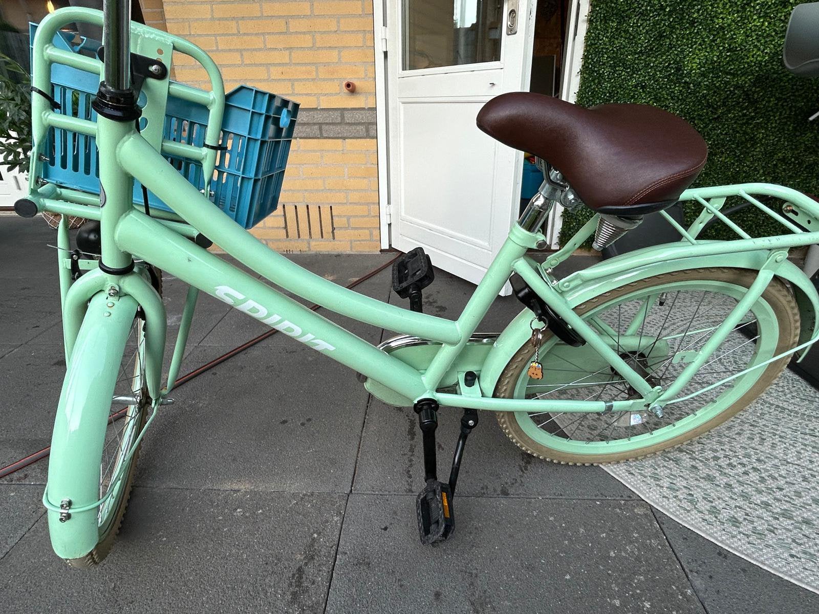 Spirit meisjesfiets 22 inch mintgroen, Fietsen en Brommers, Ophalen, Gebruikt, 22 inch, Handrem