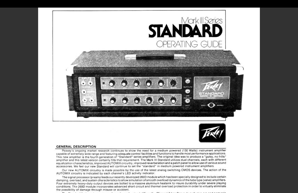 Peavey Standard Mark III series - top - ’80’s sound, Ophalen, Gebruikt, Gitaar, 100 watt of meer
