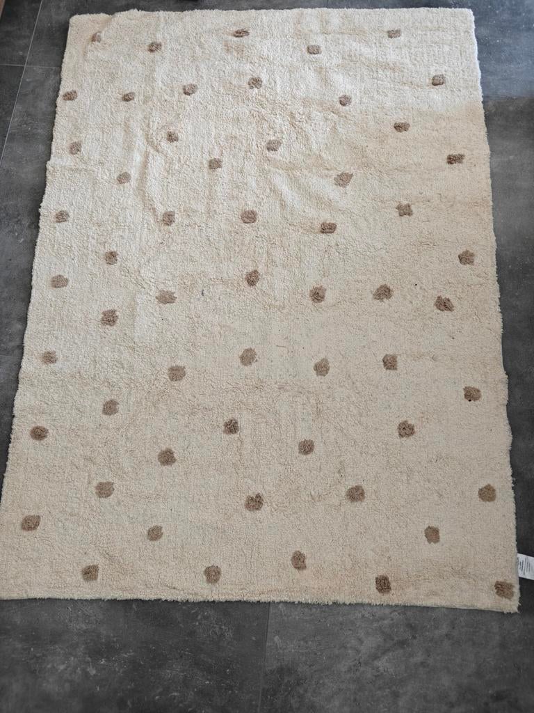 Sklum Vloerkleed Jankiel Beige met Stippen 125x170cm, Ophalen, 100 tot 150 cm, Zo goed als nieuw, 150 tot 200 cm