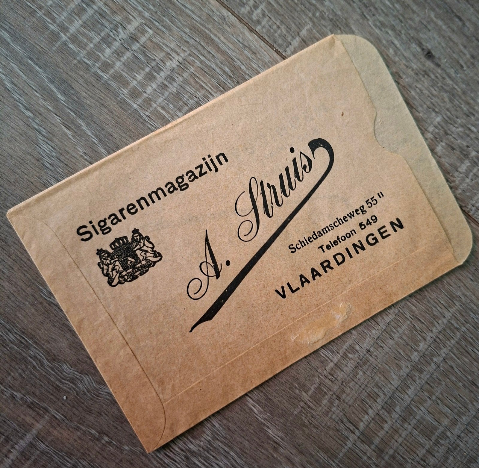 Sigaren zakje              VLAARDINGEN, Verzamelen, Rookartikelen, Aanstekers en Luciferdoosjes, Ophalen of Verzenden, Gebruikt