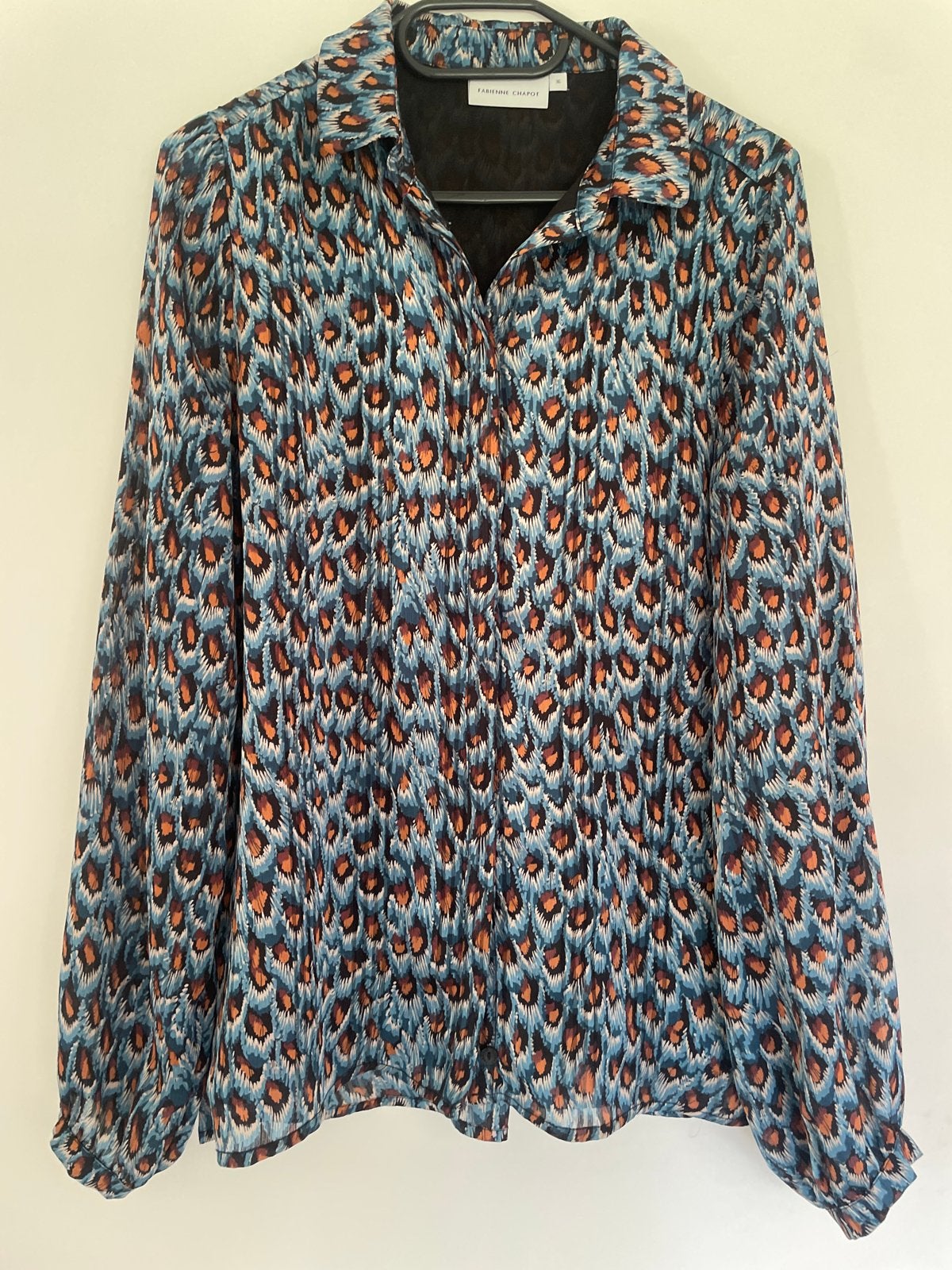 Fabienne Chapot blouse met verenprint - Maat 36 (S), Ophalen of Verzenden, Zo goed als nieuw, Maat 36 (S), Meerkleurig