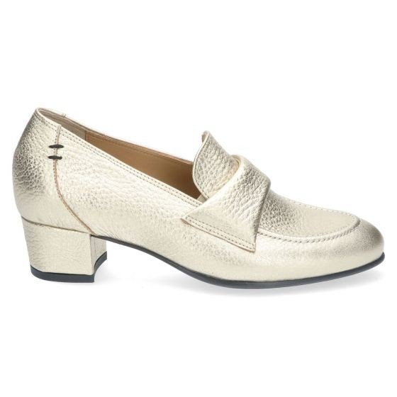 Durea goudkleurige dames pump, maat 40, Kleding | Dames, Ophalen, Zo goed als nieuw, Overige kleuren, Instappers