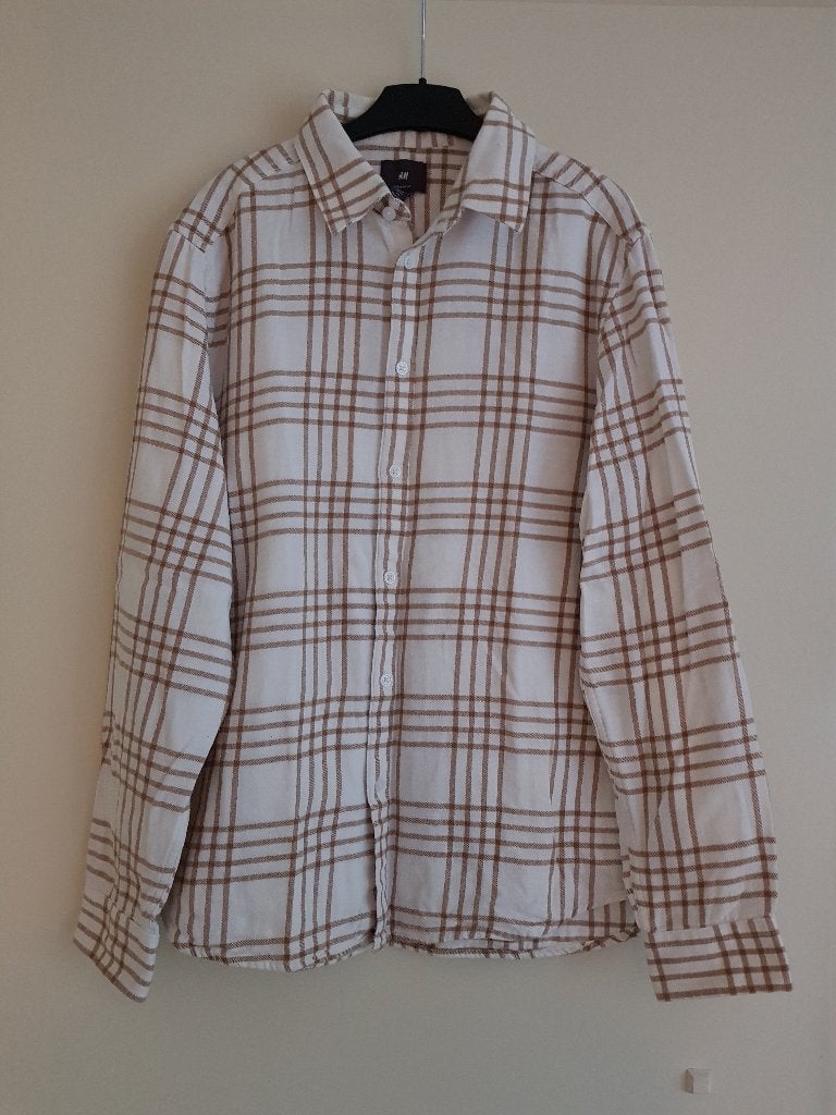 Flanellen overhemd voor heren -- maat M -- H&M, Kleding | Heren, Meerkleurig, H&M, Gedragen, Halswijdte 39/40 (M)