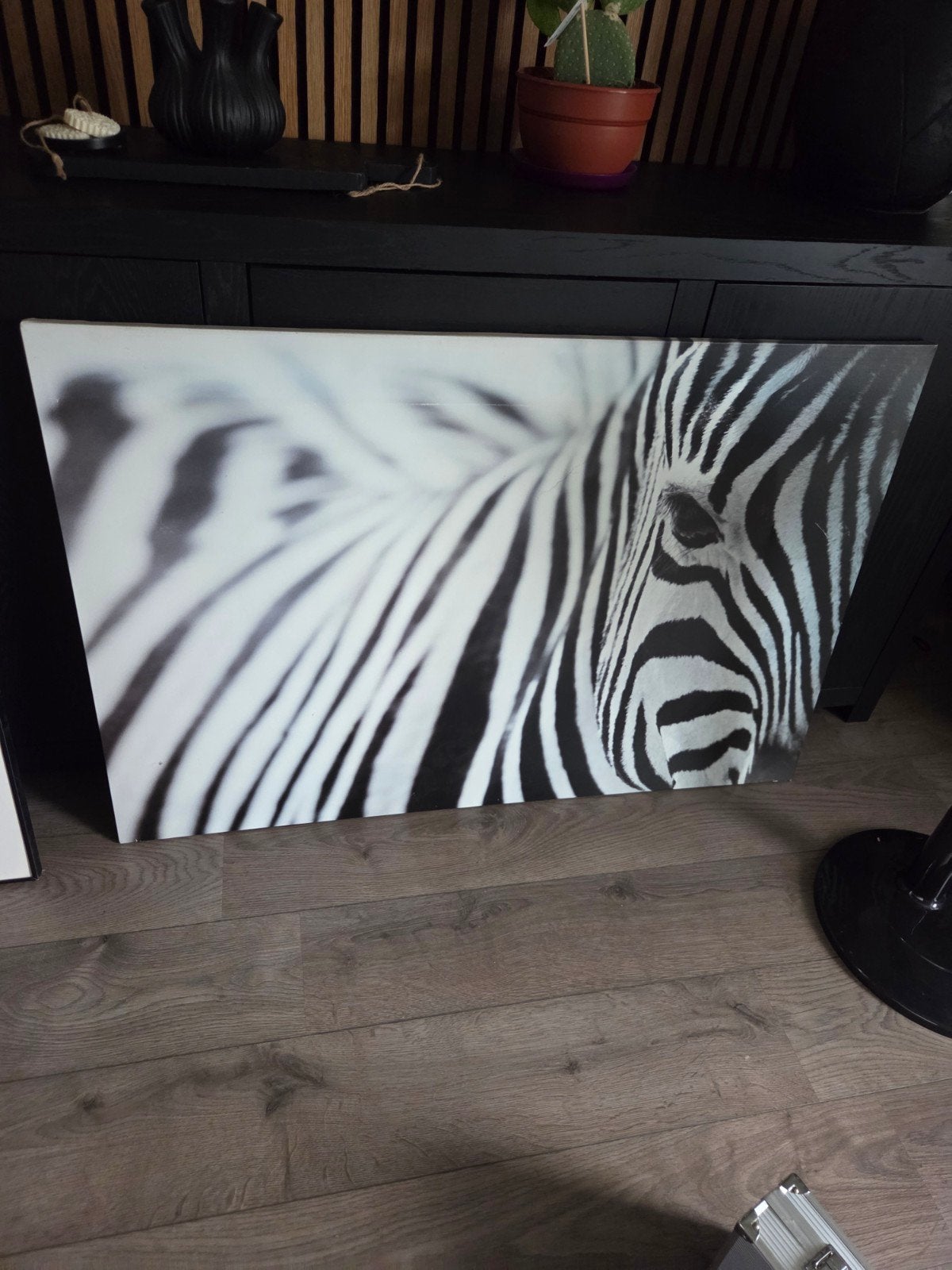 Canvas Schilderij Zebra - Modern en Stijlvol, Antiek en Kunst, Kunst | Schilderijen | Modern, Verzenden, Op houten frame, Dieren