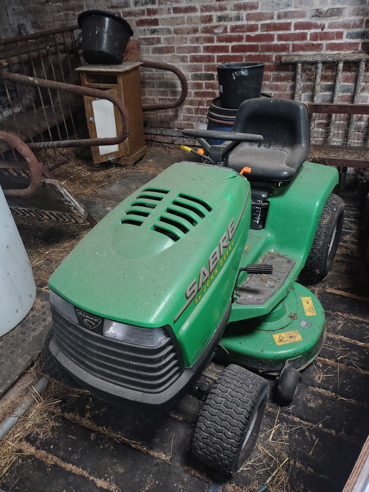 Sabre by John Deere zitmaaier 14.5HP, Ophalen, Cirkelmaaier, Gebruikt, 50 cm of meer