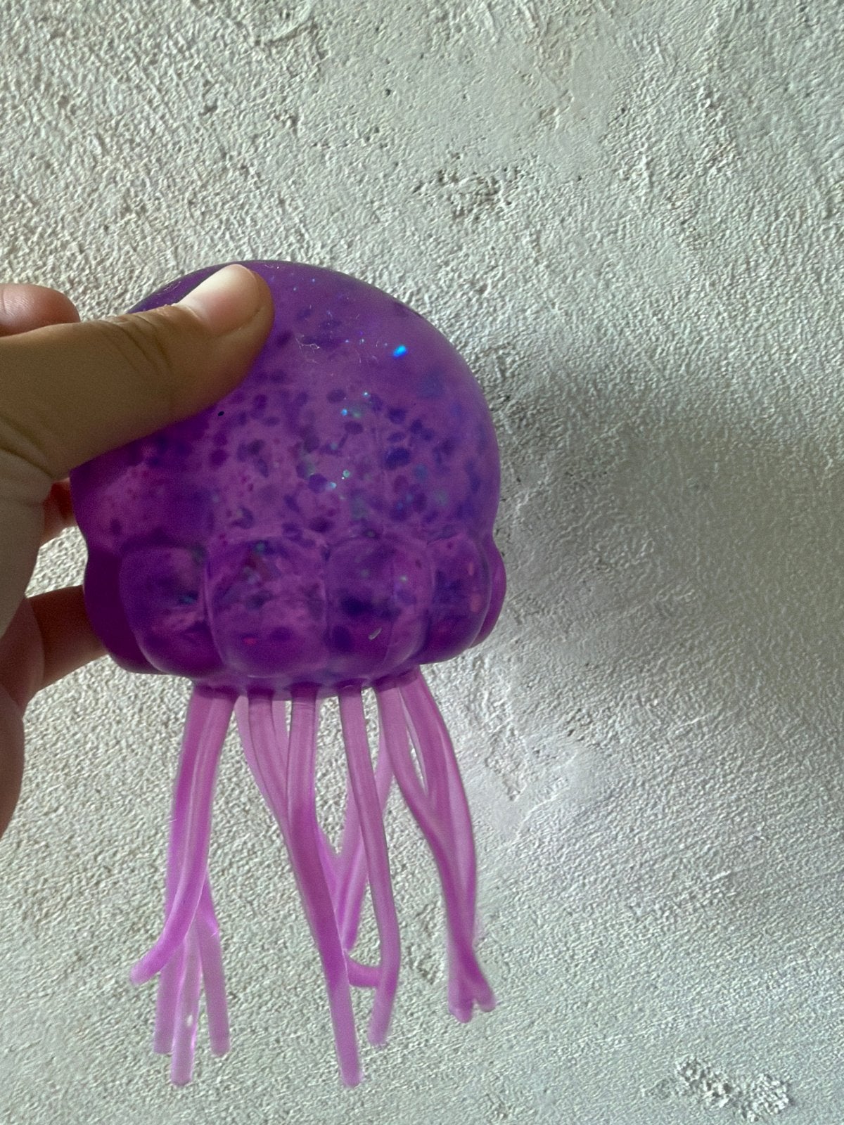 Squishy Kwal Stressbal Paars met Glitter, Ophalen, Gebruikt, Jongen of Meisje
