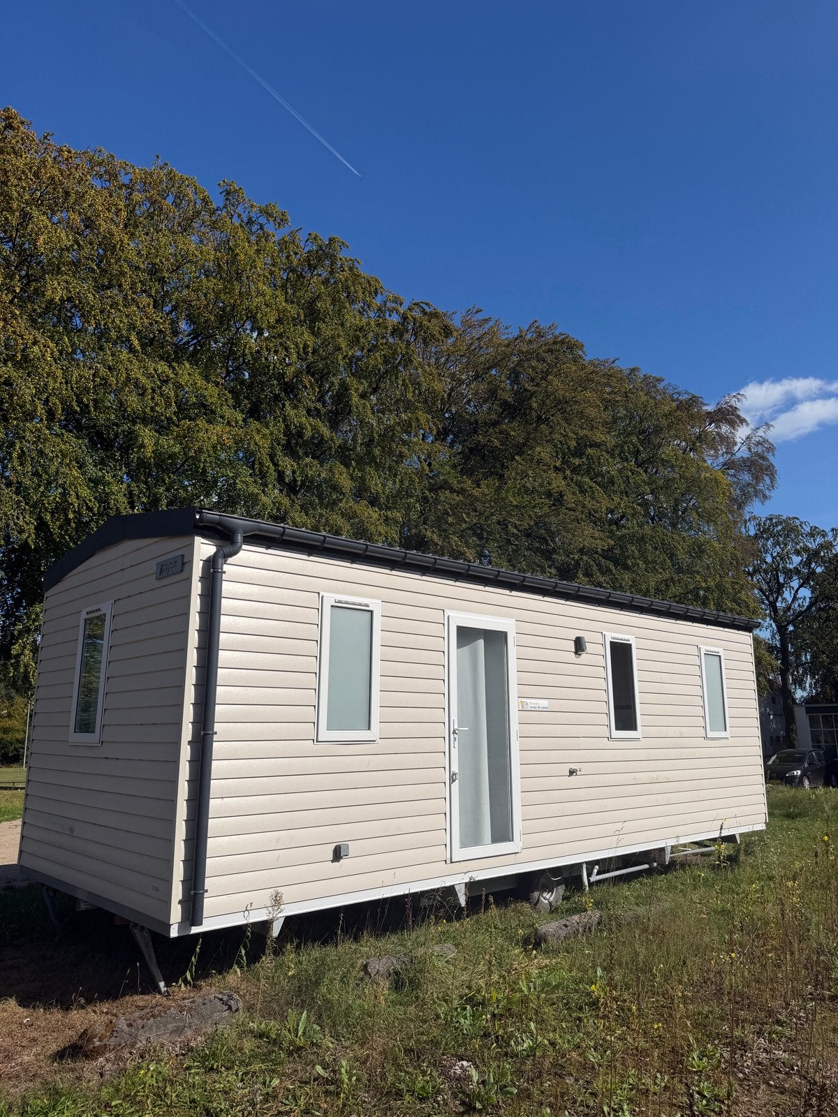 IRM Titania chalet 8x3m | 2 slaapkamers | zeer nette staat, Caravans en Kamperen, Tot en met 4