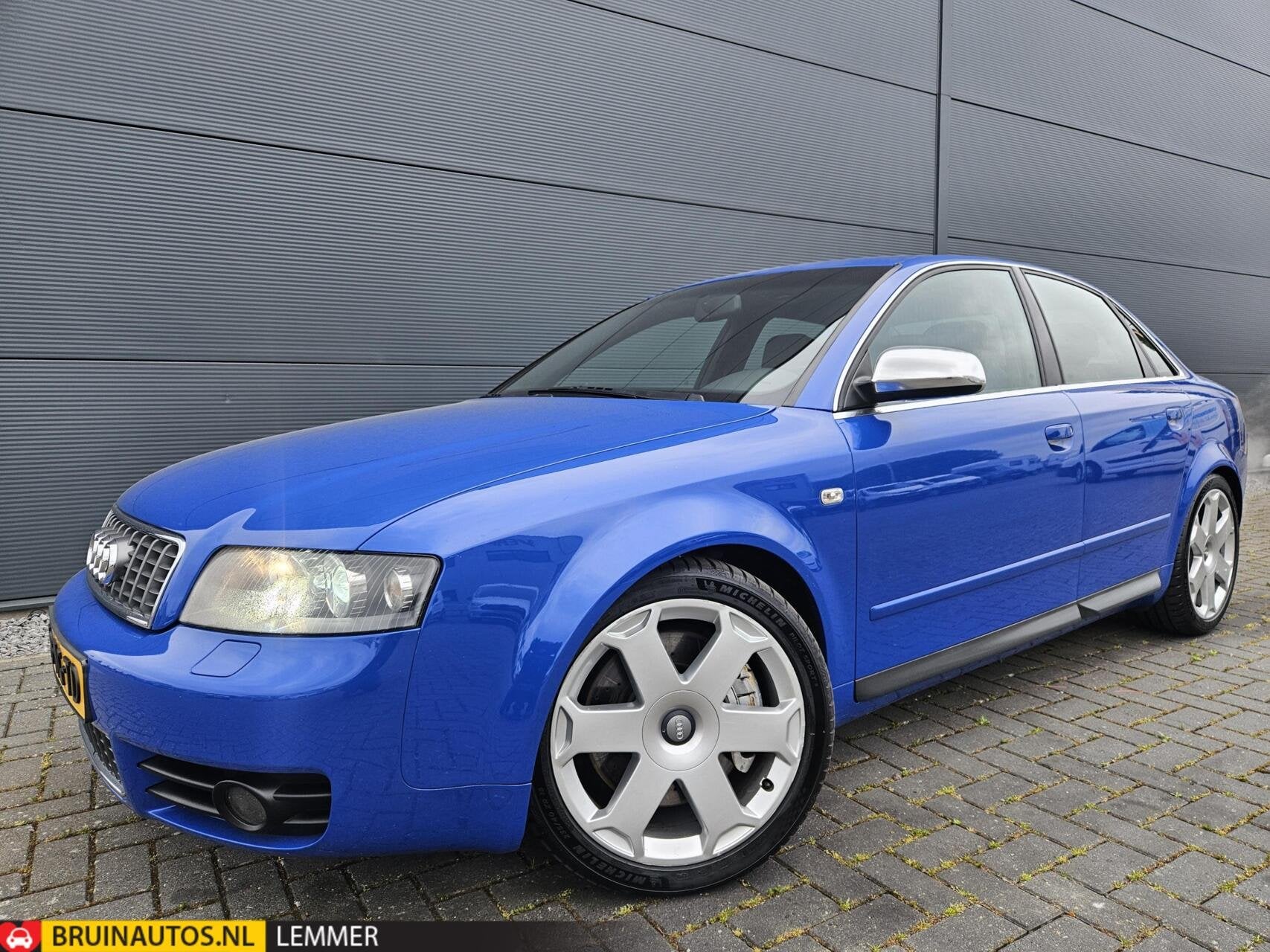 Audi A4 Limousine 4.2 V8 quattro S4 350pk Airco Cruise NAP, Gebruikt, Blauw, Origineel Nederlands, Bedrijf