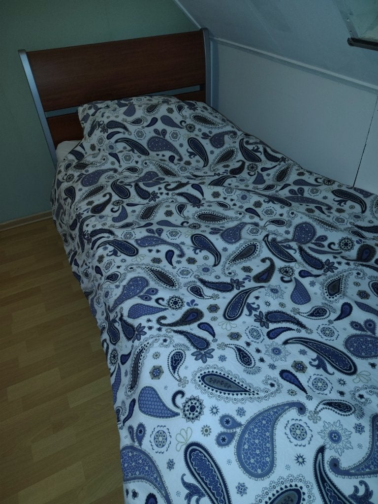 Bed 90x200, Ophalen, 90 cm, Eenpersoons, Bruin