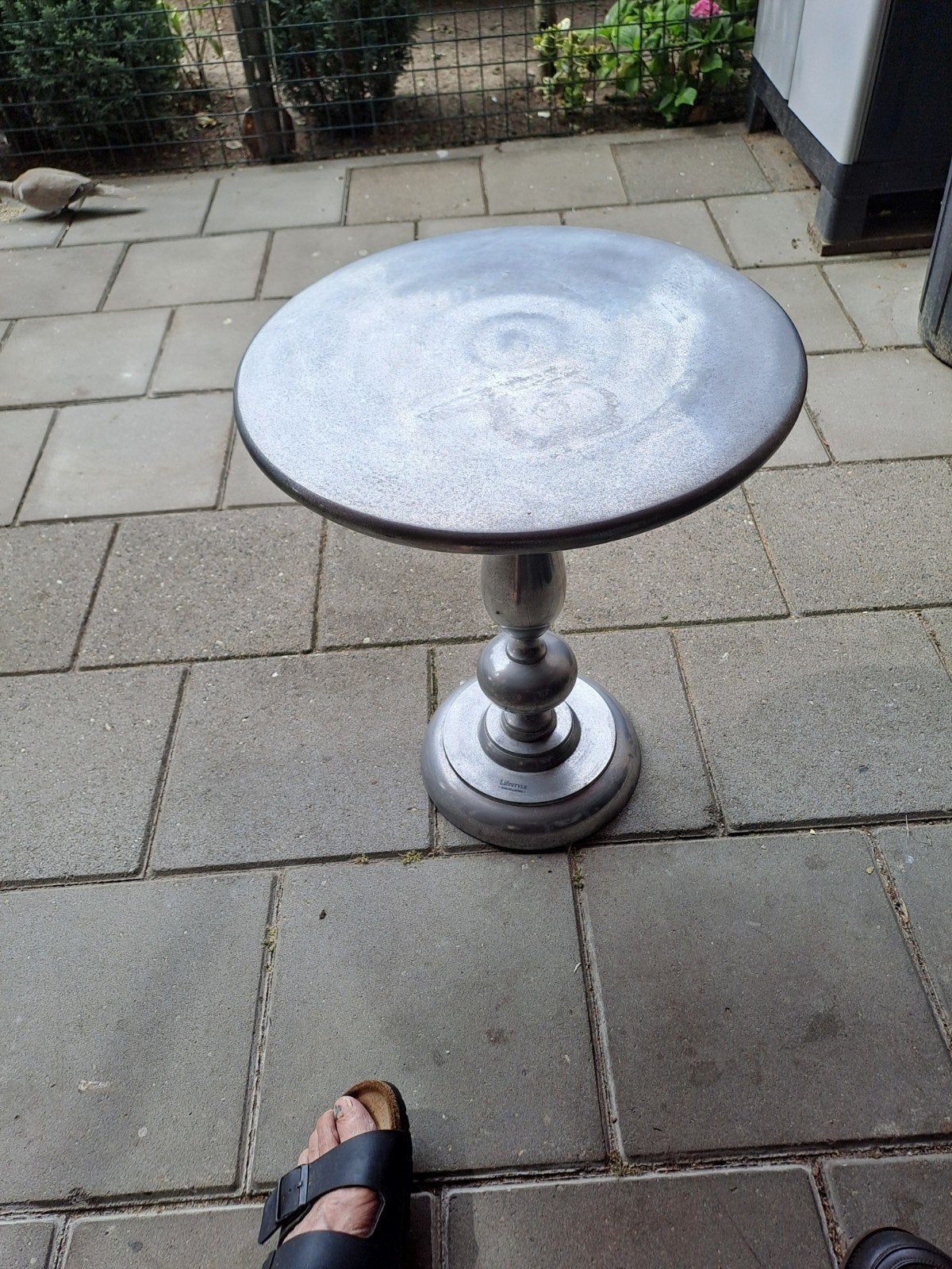 Mooi Lifestyle bijzettafeltje, Minder dan 55 cm, Gebruikt, Metaal of Aluminium, Rond