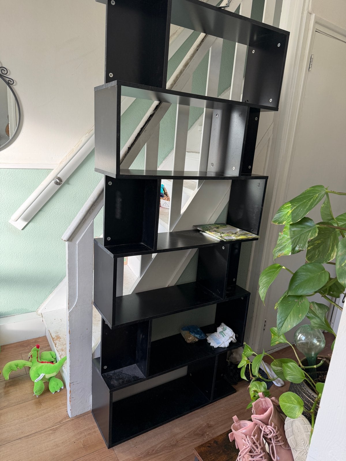 Zwarte wandkast/boekenkast - Zo goed als nieuw, Ophalen, Met plank(en), 50 tot 100 cm, Zo goed als nieuw