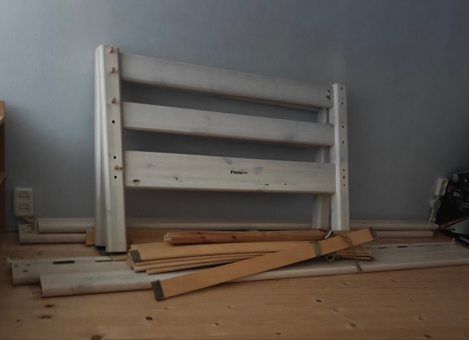 Flexa hoogslaper white wash - gebruikt, Ophalen, Gebruikt, Eenpersoons, 90 cm
