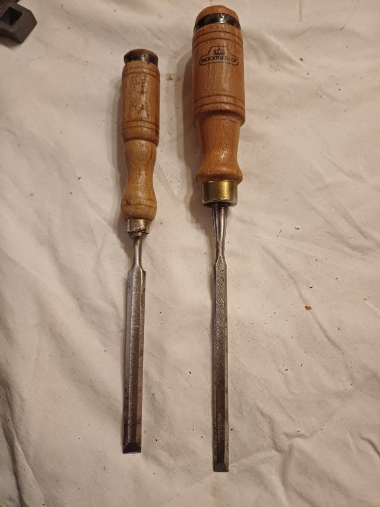 Set antieke Nooitgedagt houtbeitels | Vintage beitels IJlst, Ophalen of Verzenden