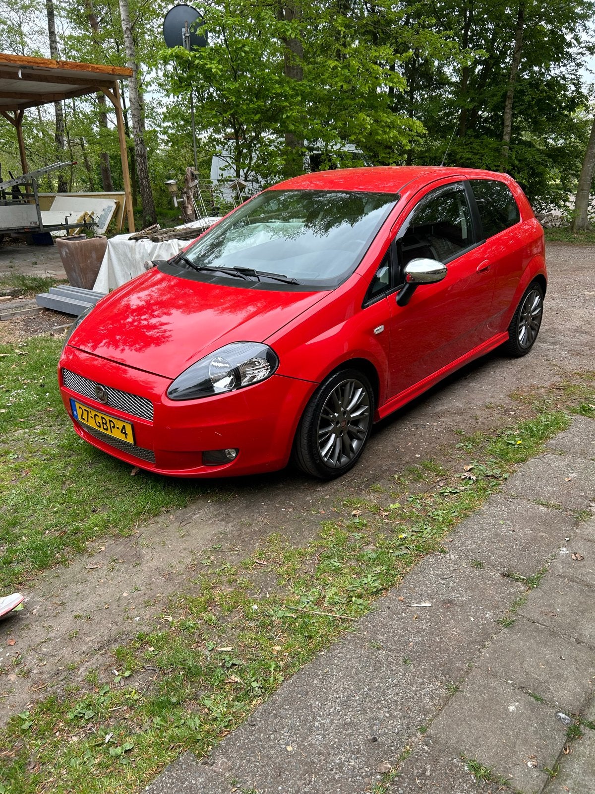 Fiat Punto 1.4 16V Turbo 3DR 2008 Rood, Voorwielaandrijving, 15 km/l, 4 cilinders, 49 €/maand