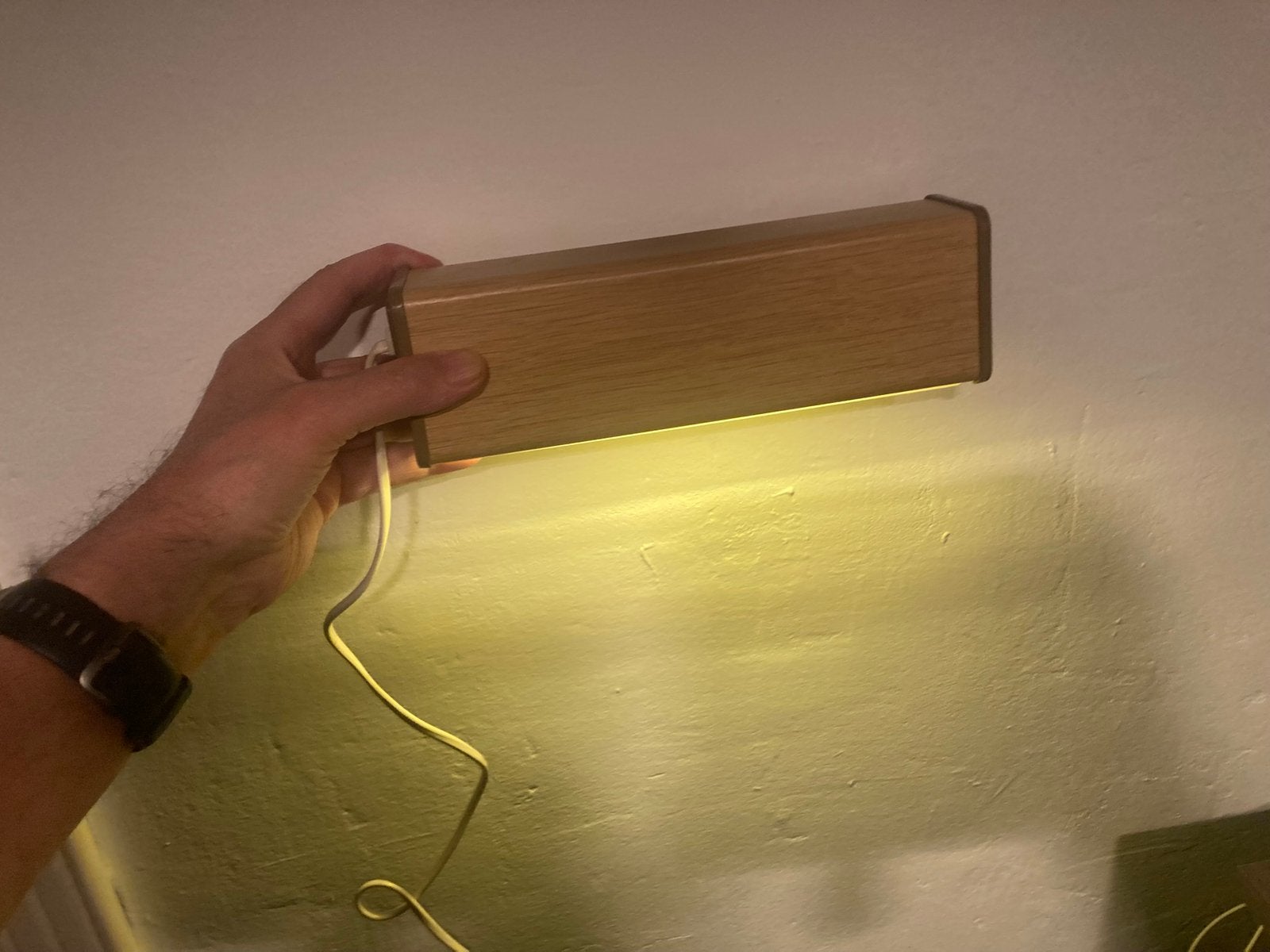 Vintage bedlampje, Gebruikt, Bruin, E14 (klein), Ophalen of Verzenden