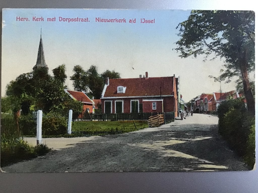 Oude Ansichtkaart Nieuwerkerk a/d IJssel - Herv. Kerk 1932, Ophalen of Verzenden, 1920 tot 1940, Gelopen, Zuid-Holland
