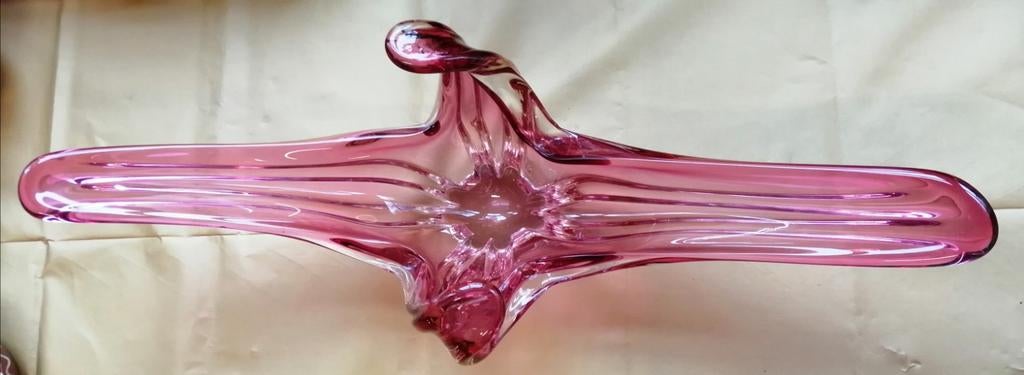 XL Roze Murano Glas Schaal, Ophalen of Verzenden