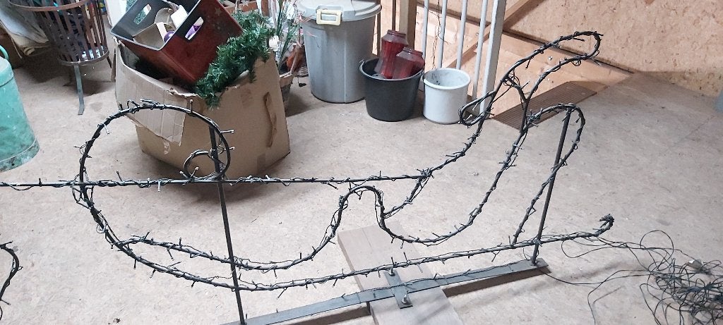 kerstversiering buiten, Ophalen