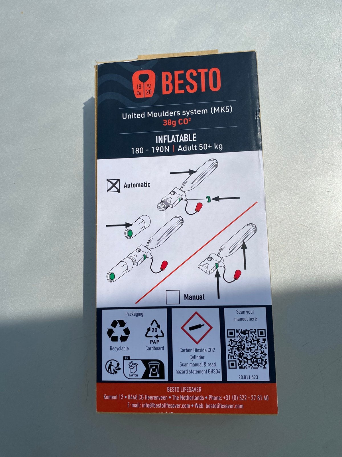 Nieuwe Besto herlaadset 180N-190N, Verzenden, Nieuw, Dame of Heer, Reddingsvest of Zwemvest