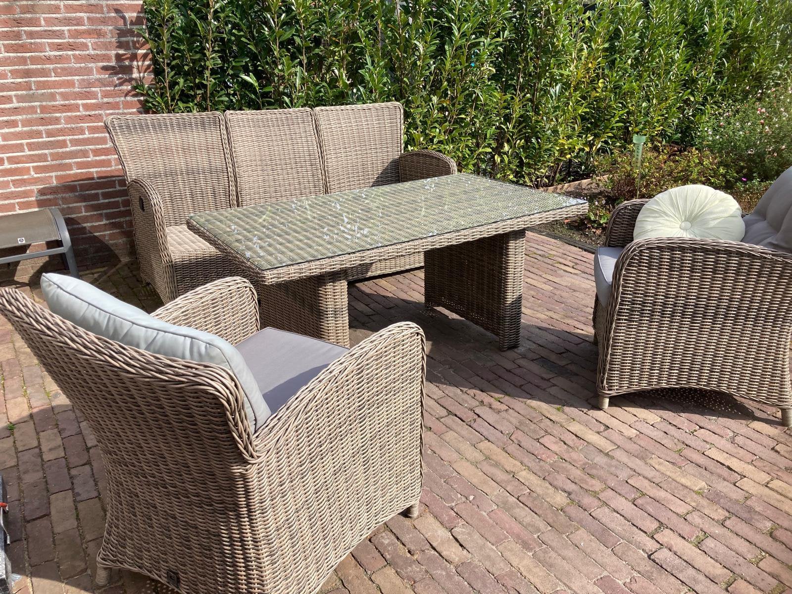 Tuinset Le Sud, Ophalen, 5 zitplaatsen, Bank, Rotan