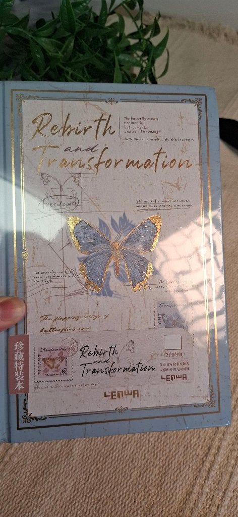 Luxe Notitieboek Vlinders Goudfolie & Bedrukte blad zijkant, Diversen, A5, Onbekend, Nieuw, Ophalen of Verzenden
