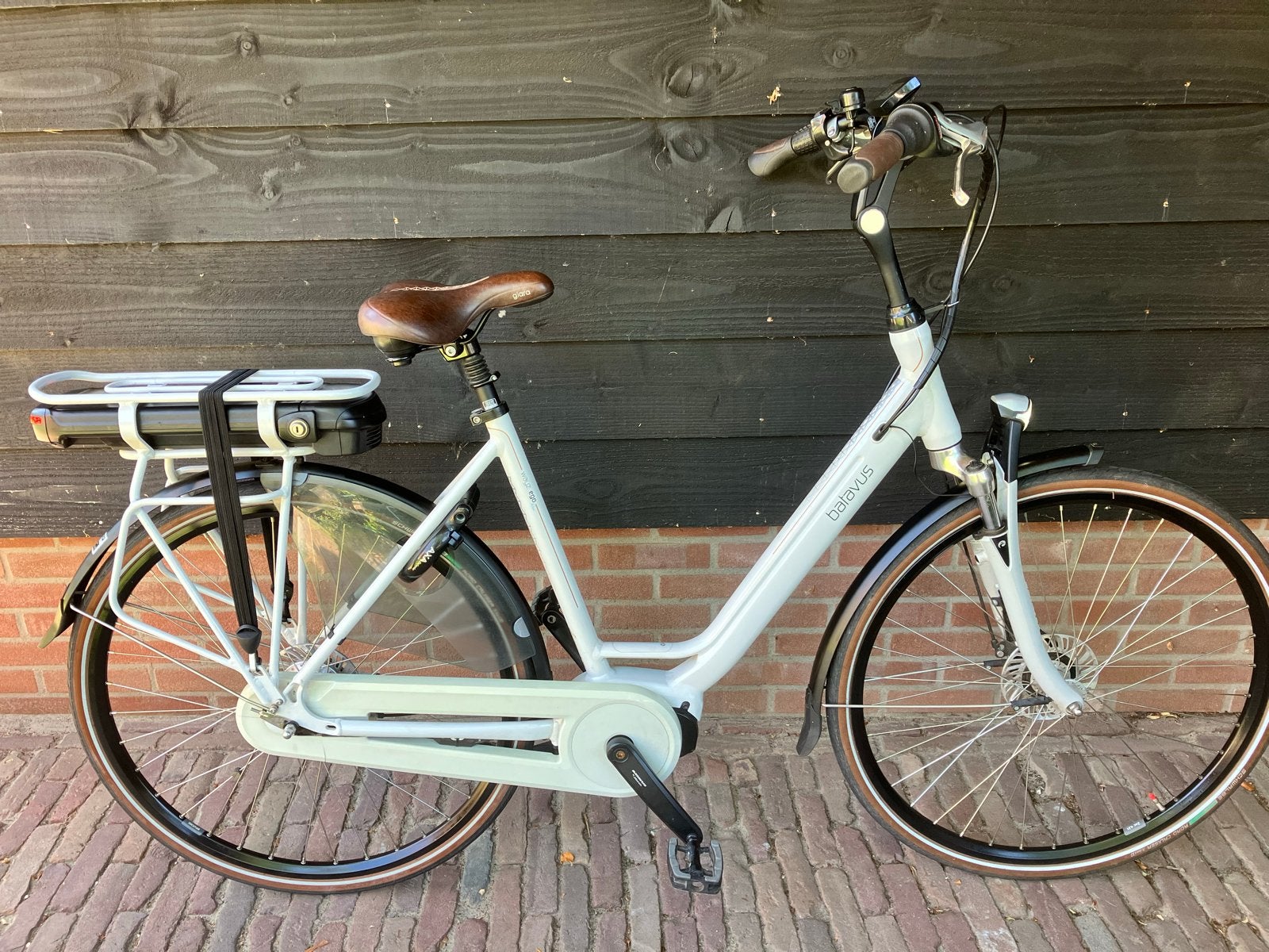 1503; Batavus Wayz E-go Deluxe 7v 53cm Parelmoerwit E-bike, 51 tot 55 cm, Ophalen, Gebruikt, Batavus