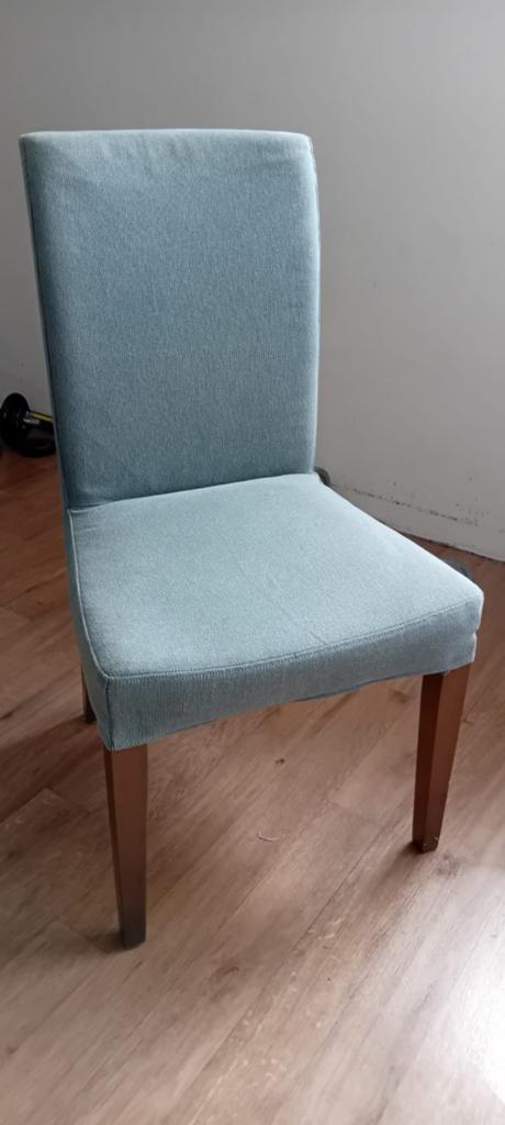 4  i.g.st.z. Ikea eetkamerstoelen zeegroen, 97 cm hoog, Huis en Inrichting, Ophalen, Gebruikt, Overige kleuren, Vier