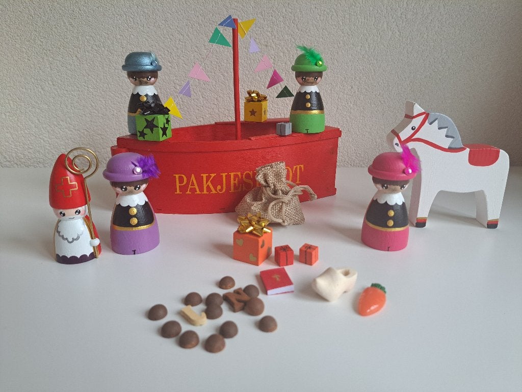 Pakjesboot sint en pieten hout, Ophalen of Verzenden