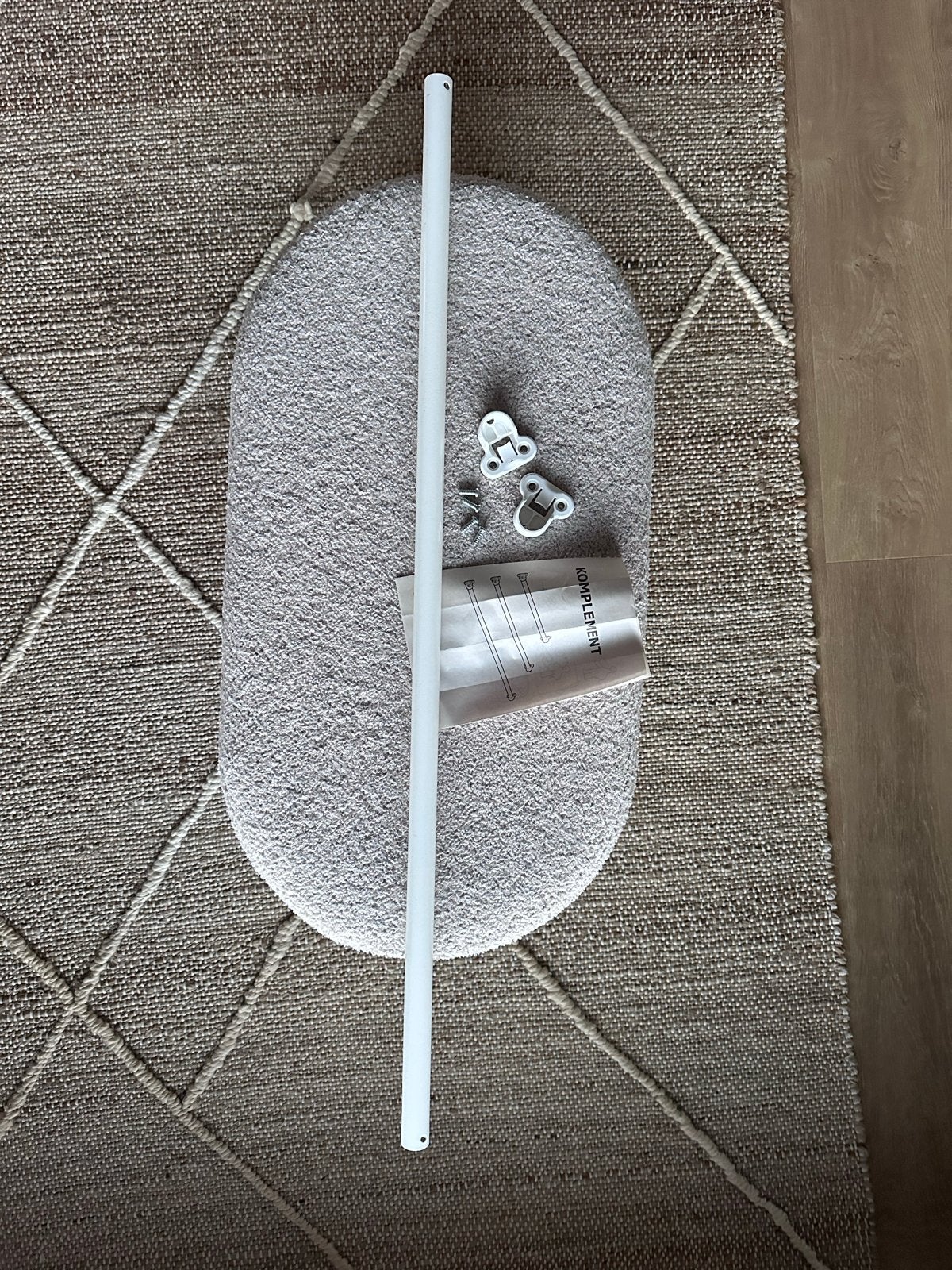 Komplement IKEA kledingroede 100cm wit, Ophalen, Nieuw, 50 tot 100 cm, Metaal
