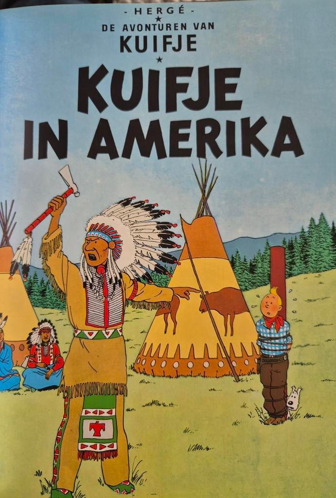 Kuifje in Amerika gebonden stripboek en modelauto, Boeken, Stripboeken, Eén stripboek, Ophalen of Verzenden