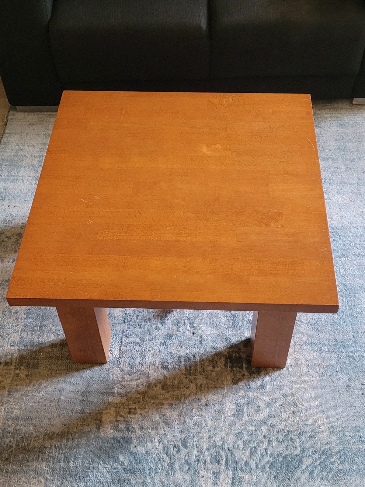 Houten salontafel 70x70 cm, 42 cm hoog, Huis en Inrichting, Tafels | Salontafels, Ophalen, Gebruikt, 50 tot 100 cm, Vierkant