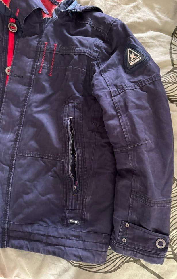 Gaastra lange blauwe winterjas XL PG-W met capuchon, Ophalen of Verzenden, Zo goed als nieuw, Maat 56/58 (XL), Blauw