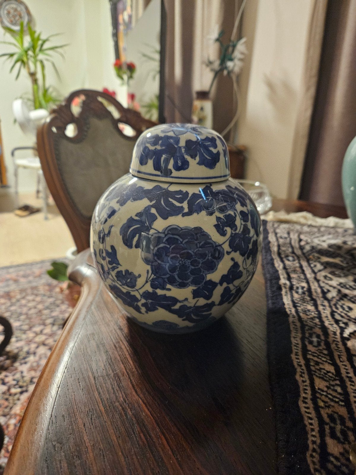 Antieke Chinese Gemberpot - Blauw en Wit Porselein, Antiek en Kunst, Ophalen of Verzenden
