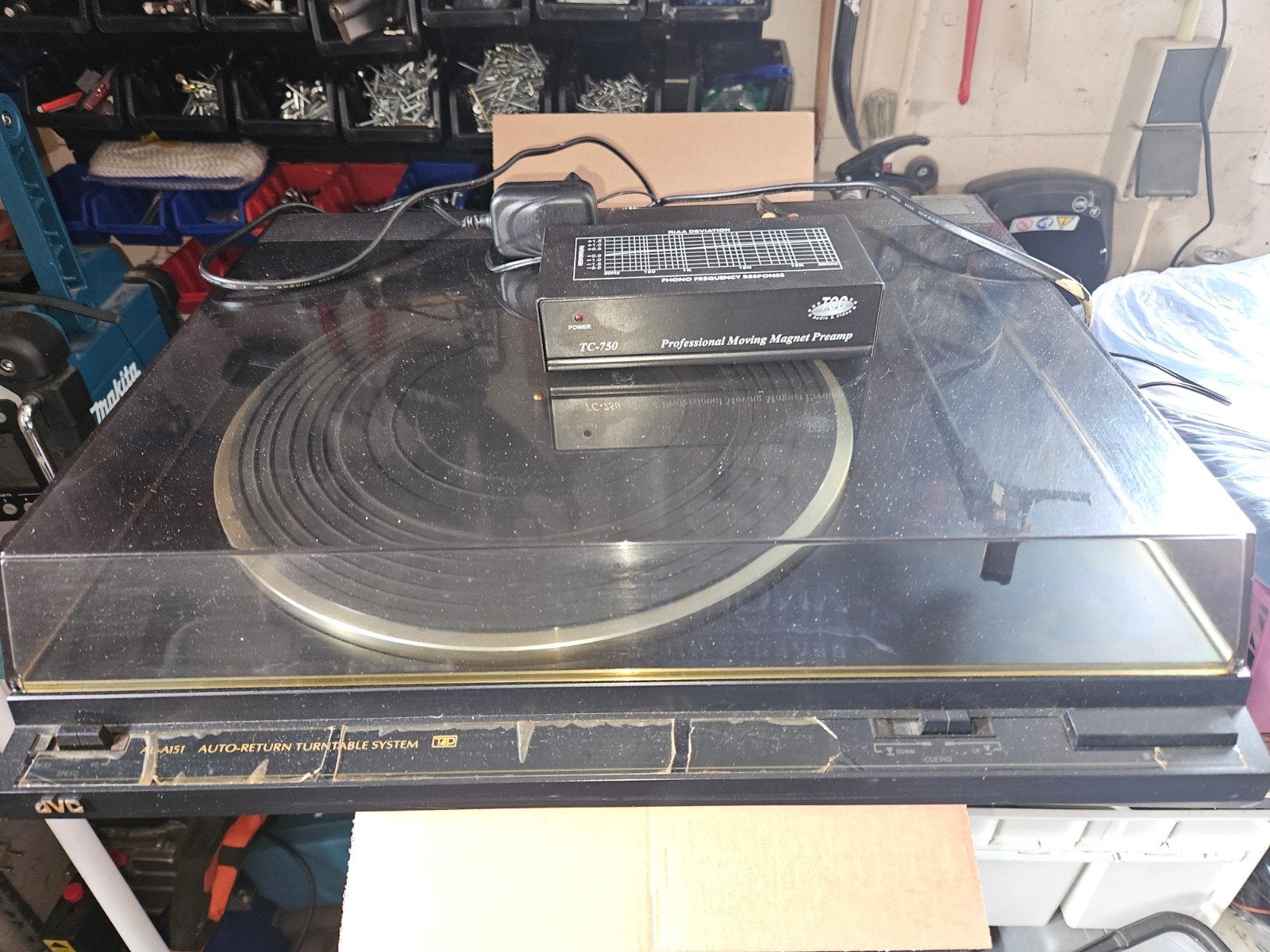 JVC L-A31 Auto-Return Platenspeler met Preamp, Audio, Tv en Foto, Platenspelers, Overige merken, Gebruikt, Automatisch, Ophalen of Verzenden