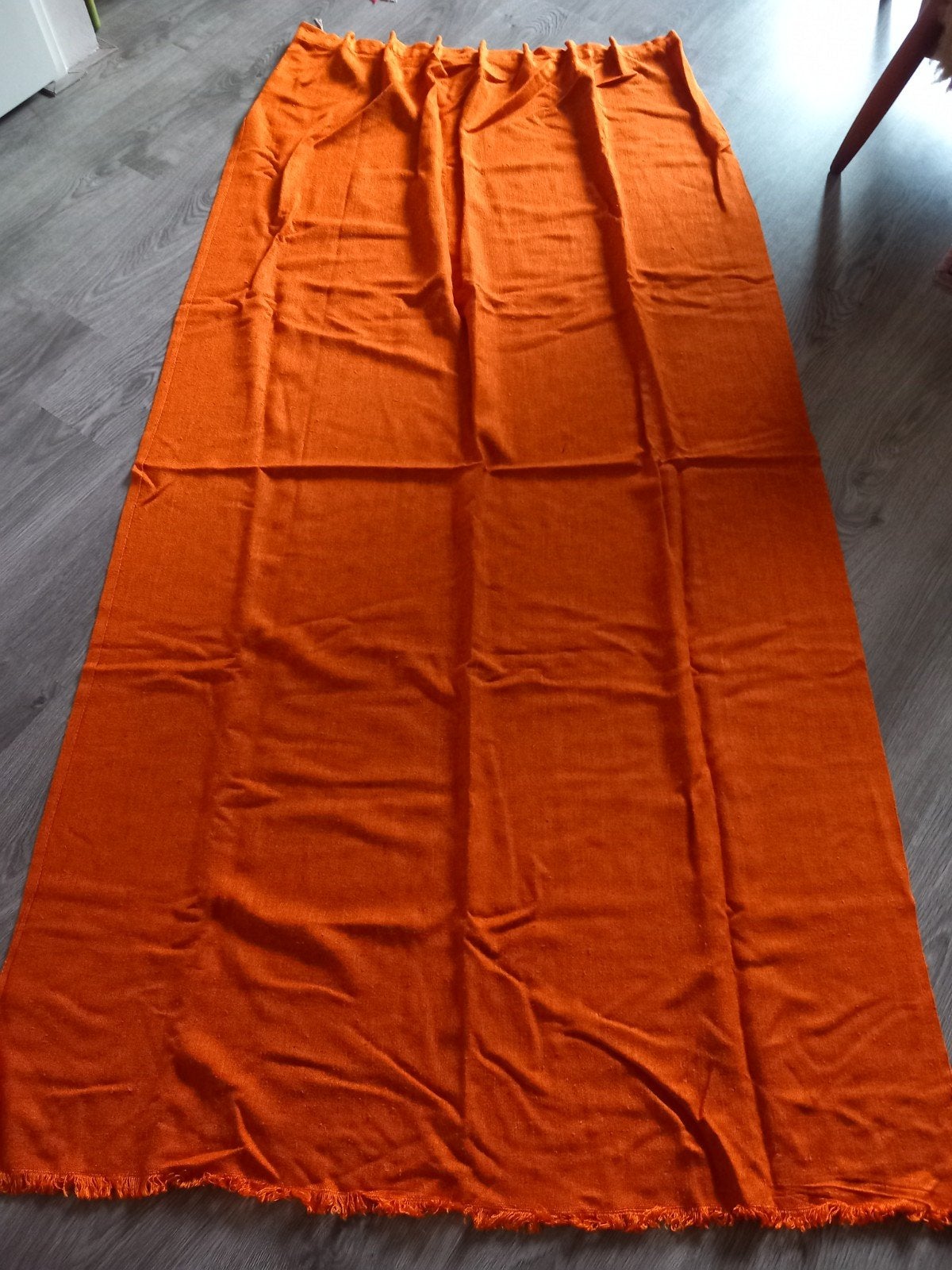 2 vintage gordijnen oranje, Huis en Inrichting, Ophalen of Verzenden, Oranje