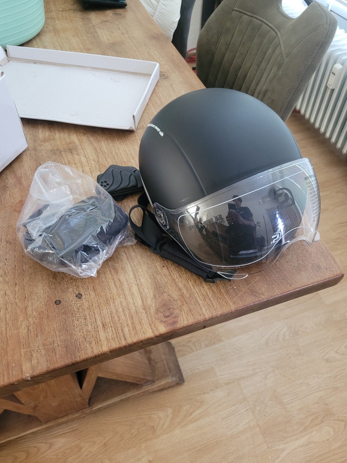 Nieuwe Pemila Jethelm - Ongebruikt en in doos, Motoren, Kleding | Motorhelmen, Overige merken, Dames, Jethelm, Ophalen of Verzenden