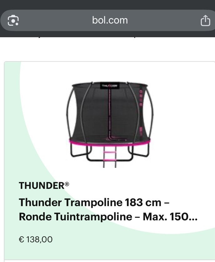 Trampoline ( Nieuw in doos ), Ophalen, Nieuw