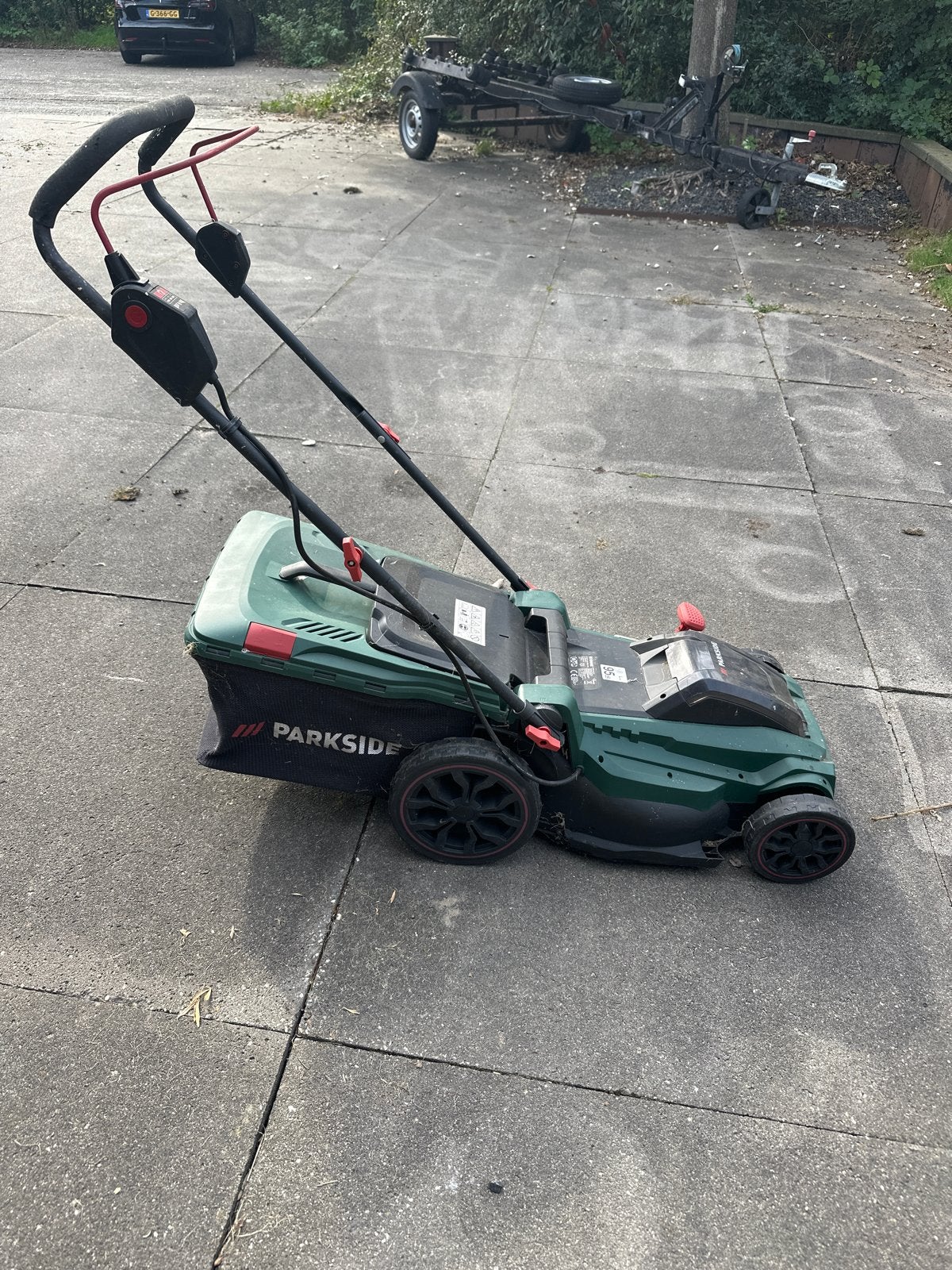 Parkside Accu Grasmaaier PRMA 40-Li C1 (excl. accu's), Tuin en Terras, Ophalen, Cirkelmaaier, Gebruikt, Parkside Lidl