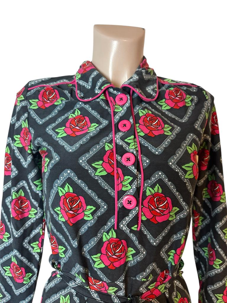 Tante Betsy jurk S, Blauw, Ophalen of Verzenden, Zo goed als nieuw, Knielengte