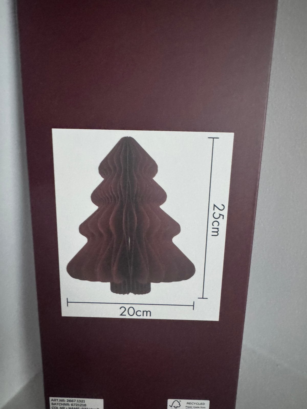 Papieren kerstboom, Ophalen of Verzenden, Nieuw