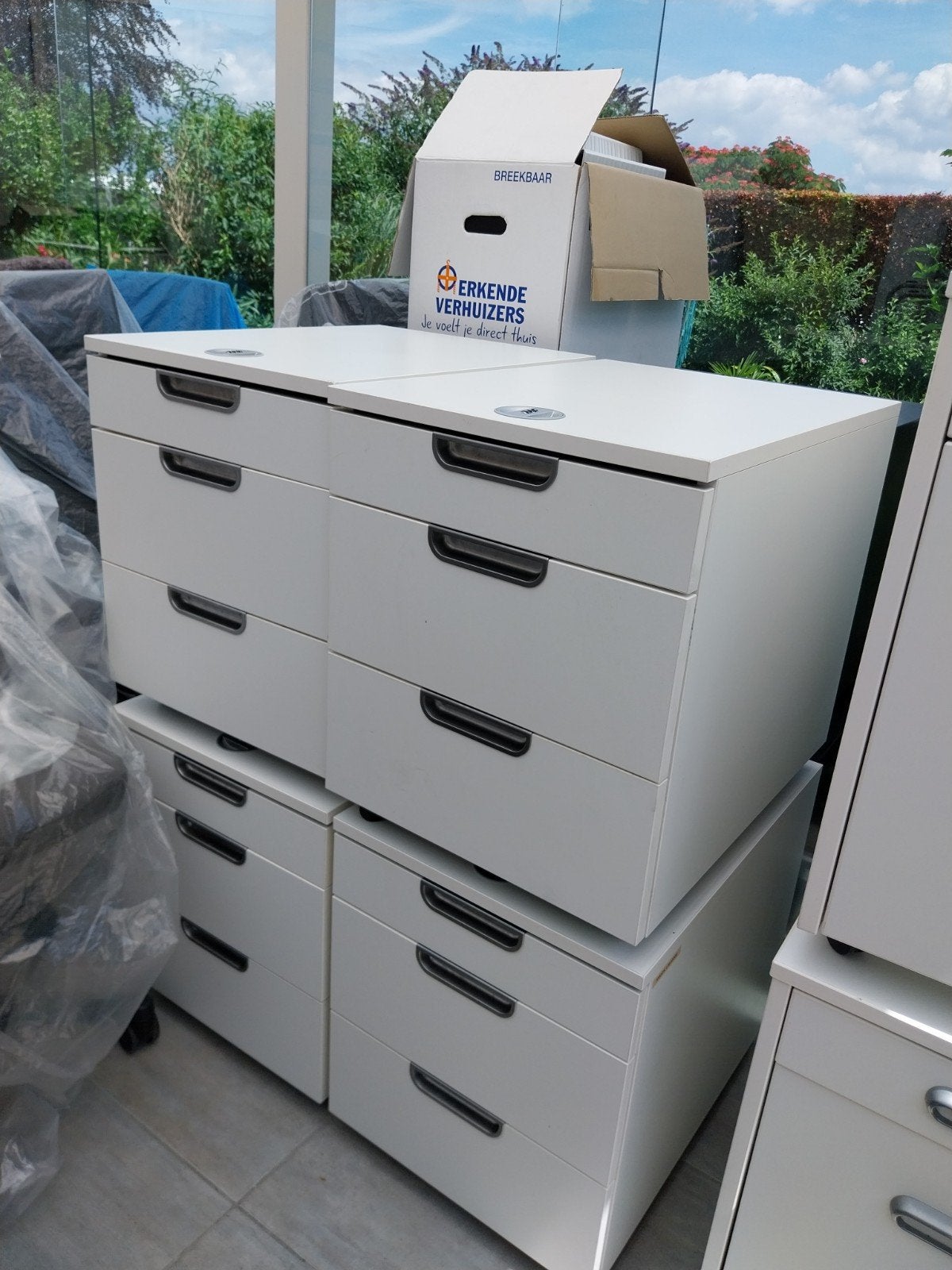 Ladeblokken, Huis en Inrichting, Kasten | Ladekasten, Ophalen, Minder dan 50 cm, Gebruikt, 3 of 4 laden
