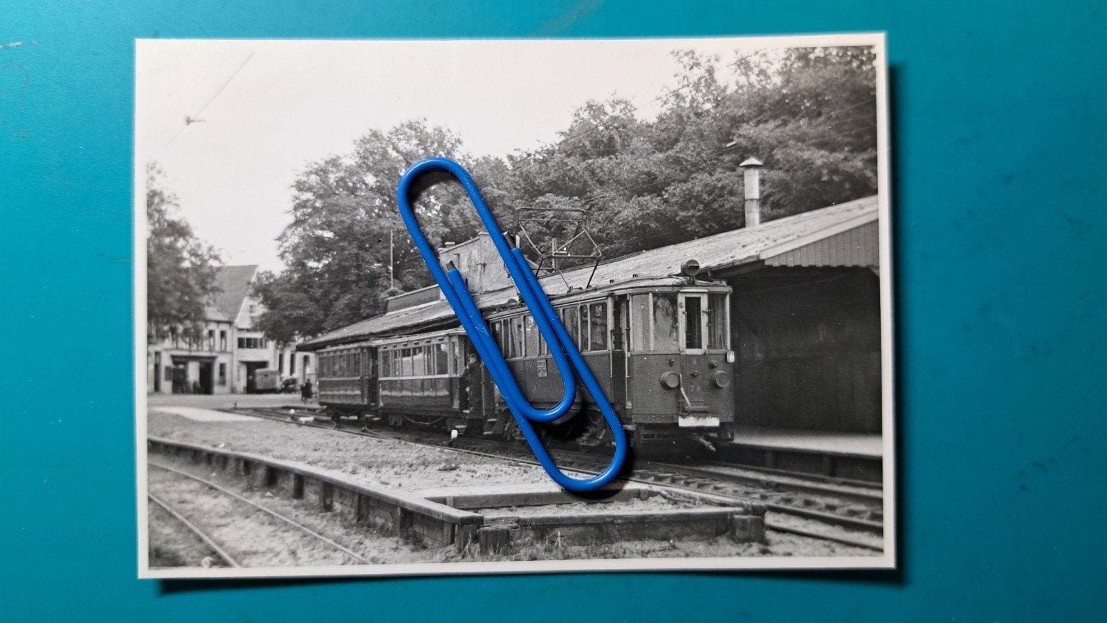 Tram NZH , perron Purmerend, 1944, A74,BY9,BY6, Verzamelen, Ophalen of Verzenden, Tram, Kaart of Prent