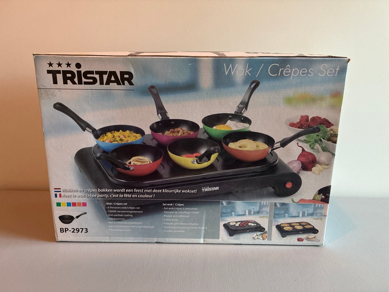 Tristar Wok en Crêpes Set - Nieuw in Doos, Ophalen of Verzenden, Nieuw