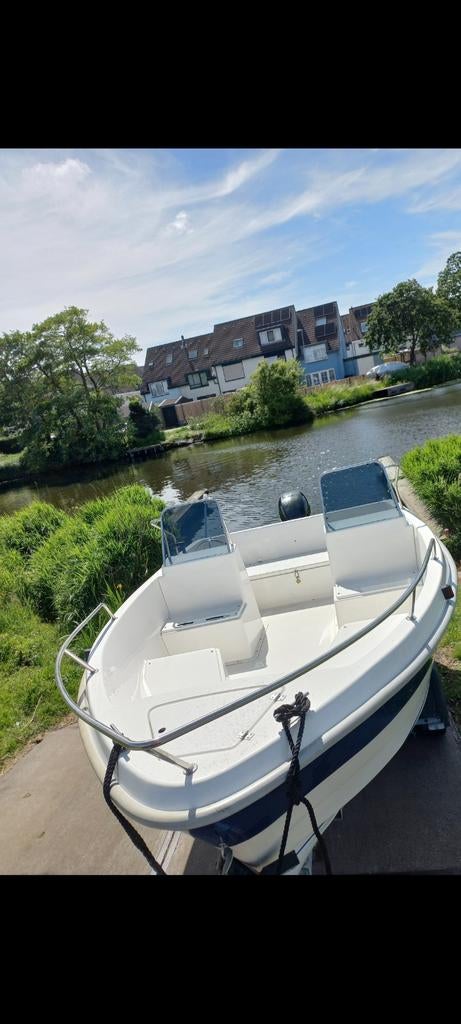 Topcraft  465 family console tour / vis boot 60 pk trailer, Watersport en Boten, Vis- en Consoleboten, Ophalen of Verzenden, Polyester