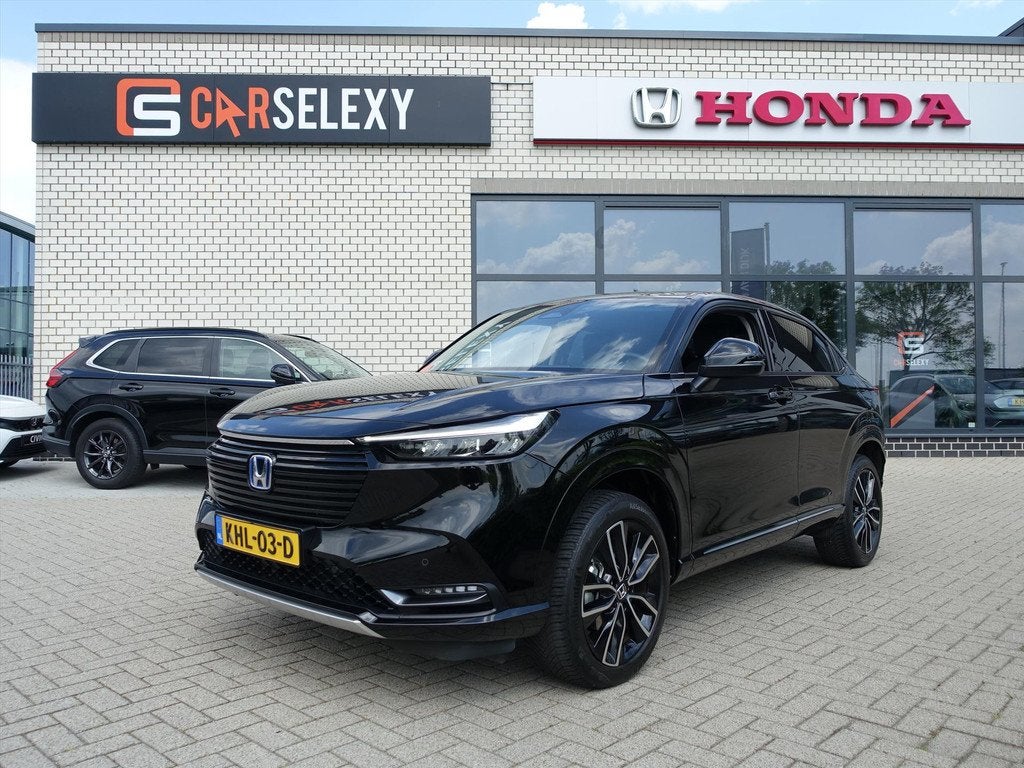 HONDA HR-V 1.5 i-MMD 131pk CVT Advance Privacy Glas, Auto's, Honda, Automaat, Leder en Stof, Zwart, Bedrijf