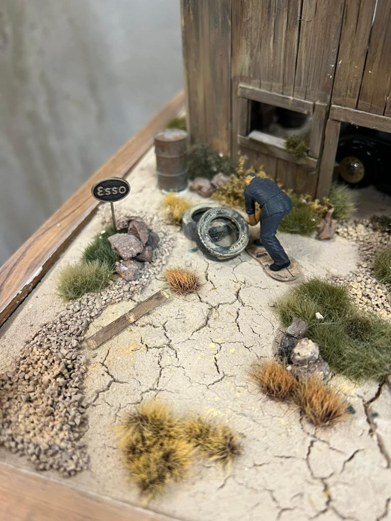 Garage Texas diorama, Ophalen, Zo goed als nieuw, 1:35 tot 1:50, Nvt