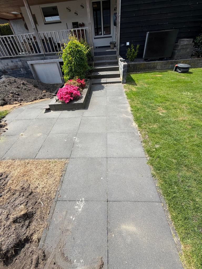 Betonnen terrastegels, antraciet,gebruikt, Ophalen, Gebruikt, 10 m² of meer, Beton