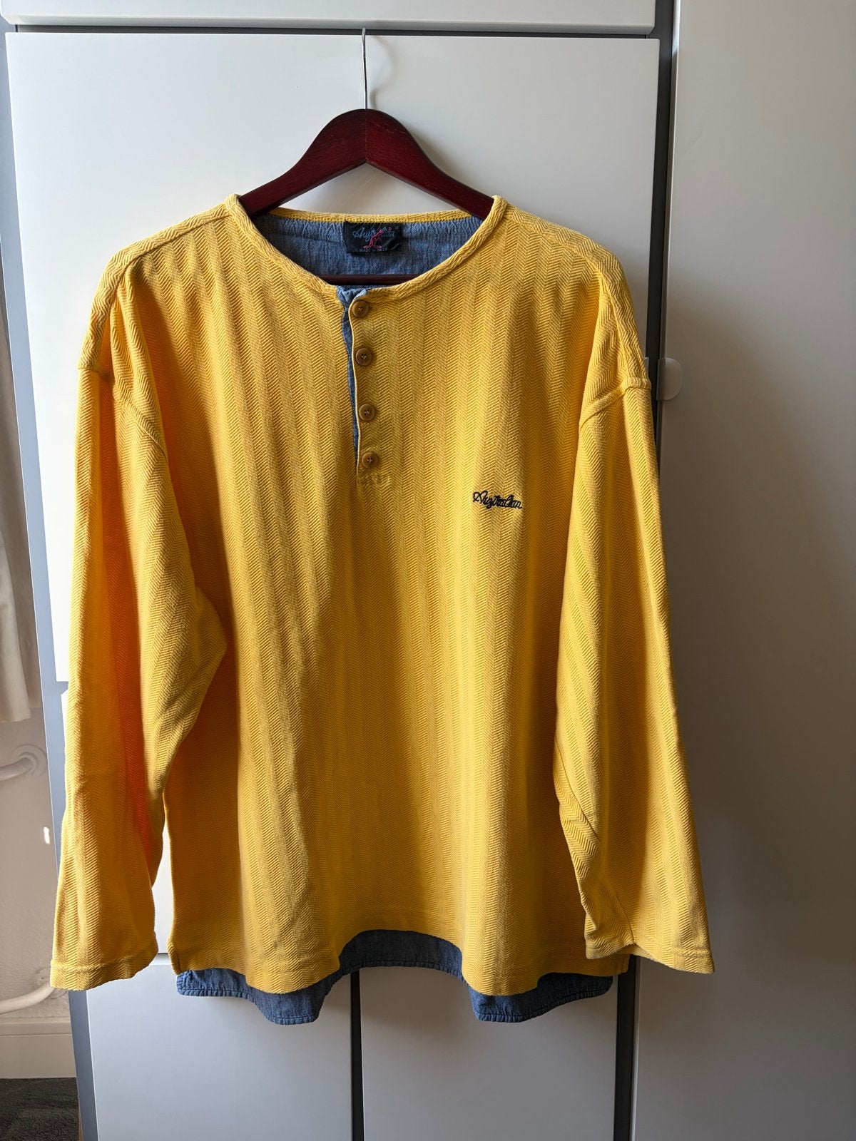 Vintage Australian by L'Alpina Heren Shirt Maat 56, Ophalen of Verzenden, Gedragen, Overige maten, Geel