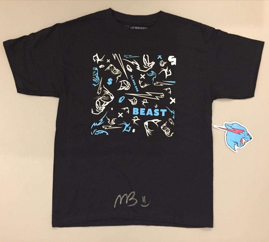 Mister Beast T-shirt collectors item Maat M Nieuw, Ophalen of Verzenden, Nieuw, Maat 48/50 (M), Zwart