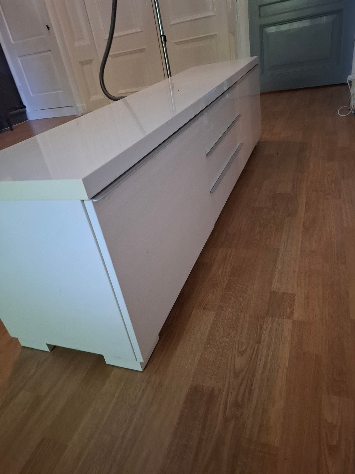 Ikea Besta Burs TV-meubel wit hoogglans 180x48x40, Ophalen, Gebruikt, 150 tot 200 cm, Minder dan 100 cm